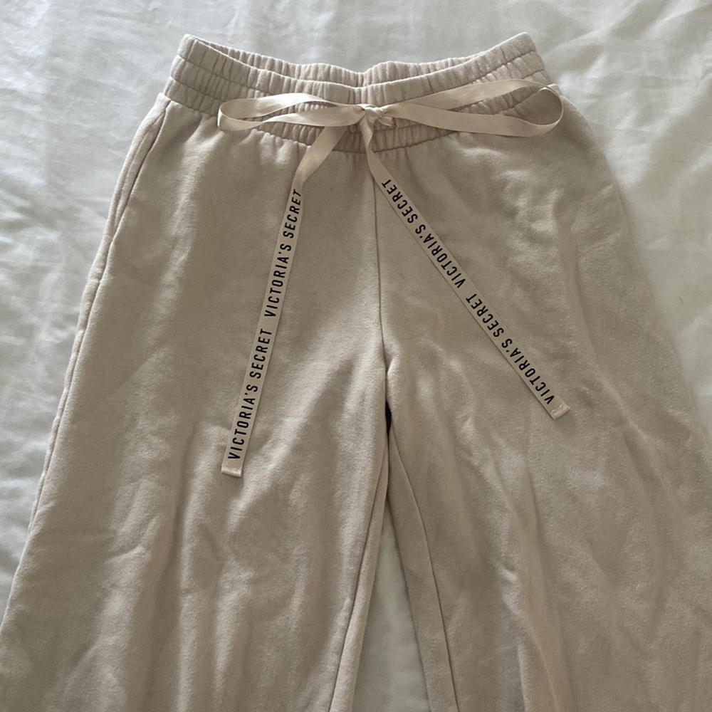Victoria secret super wide leg light pink sweats